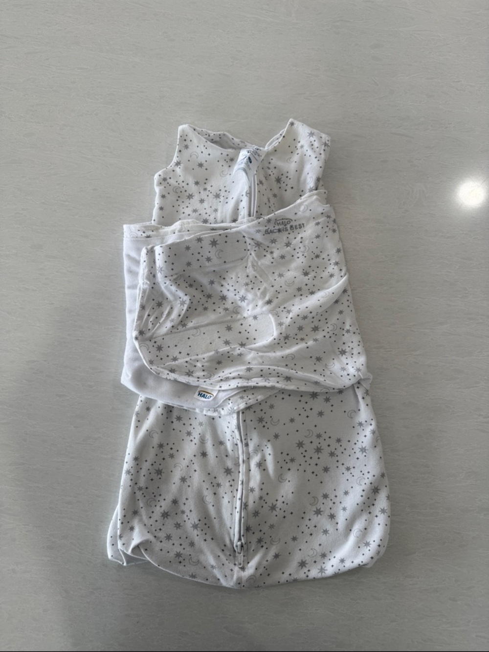 HALO Cotton Sleepsack Swaddle, 3-Way Adjustable Wearable Blanket 3-6 months sm